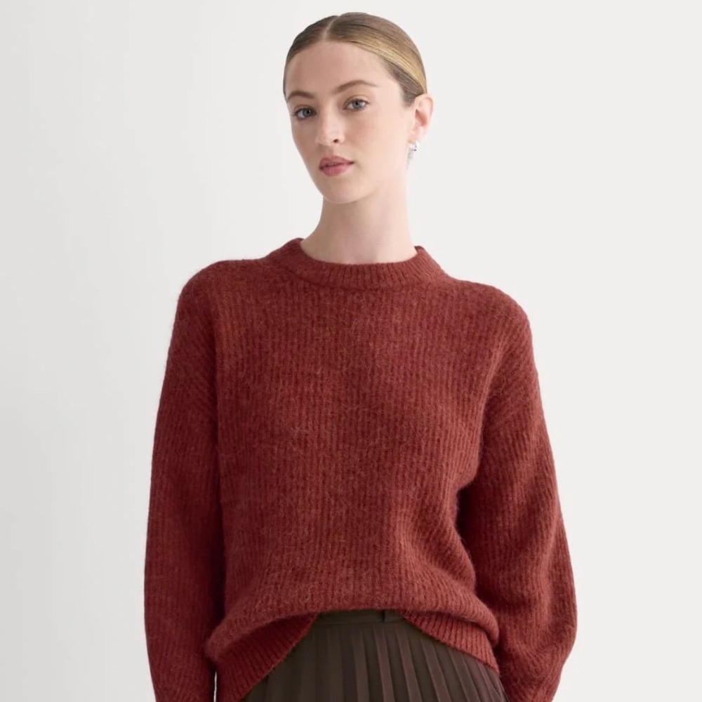 Everlane Cocoon Crew Neck Alpaca Sweater Knit Pullover Size Small